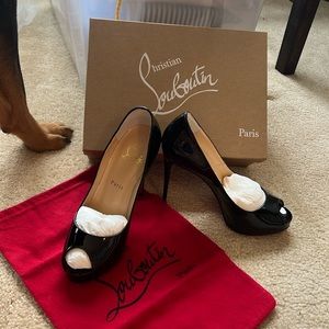 Christian Louboutin peep toe pumps